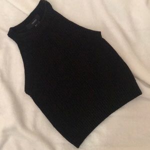 Black crop top sweater